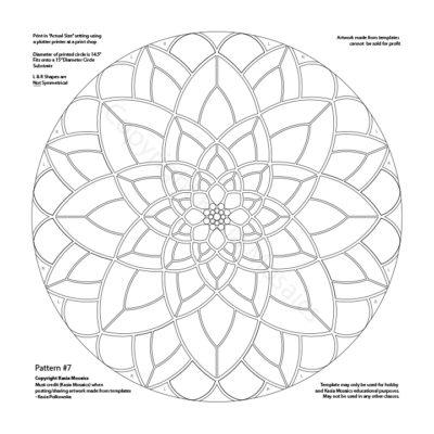 Kasia Mosaics Classes Template Download Mandala Design 7